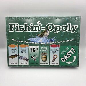 Fishin-Opoly Fishing Monopoly Board Game Made USA Fishin Opoly Sealed